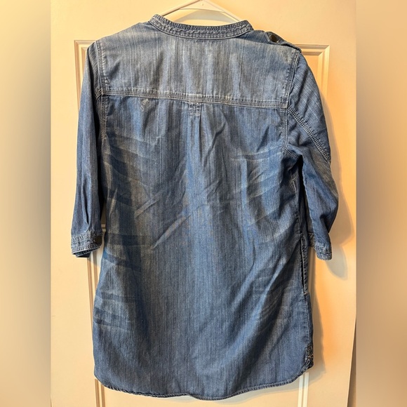 Gap Distressed Denim Chambray Short Dress - Picture 2 of 8